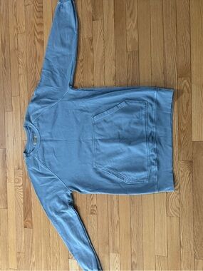 Burberry Dusty Blue Overdyed Kangaroo Pocket Leeford Sweatshirt